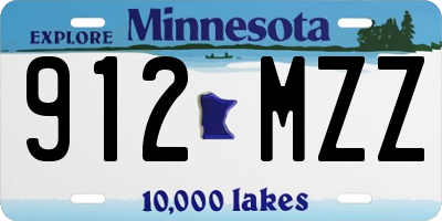 MN license plate 912MZZ