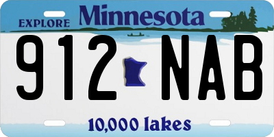 MN license plate 912NAB