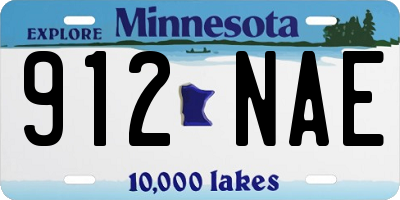 MN license plate 912NAE