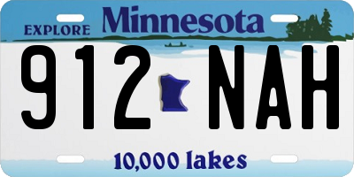 MN license plate 912NAH