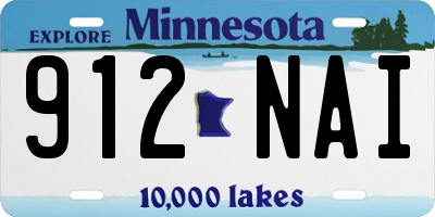 MN license plate 912NAI