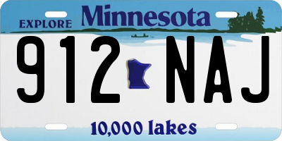 MN license plate 912NAJ