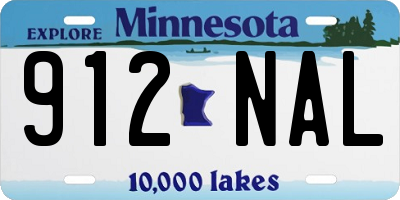 MN license plate 912NAL