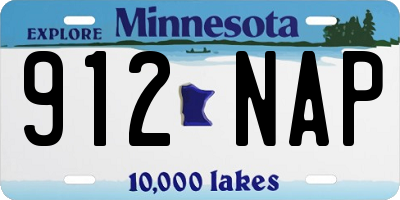 MN license plate 912NAP