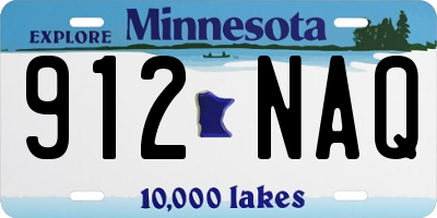 MN license plate 912NAQ