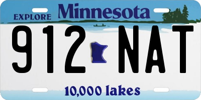 MN license plate 912NAT