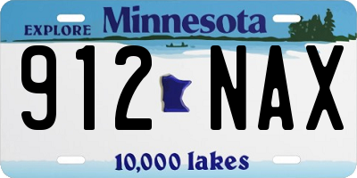 MN license plate 912NAX