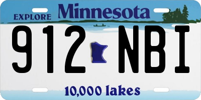 MN license plate 912NBI