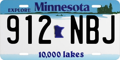MN license plate 912NBJ