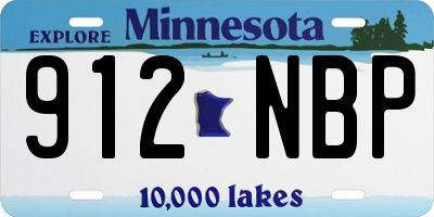 MN license plate 912NBP