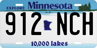 MN license plate 912NCH
