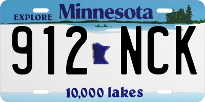 MN license plate 912NCK