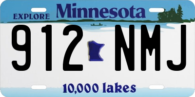MN license plate 912NMJ