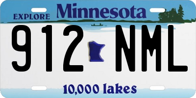 MN license plate 912NML
