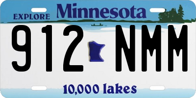 MN license plate 912NMM