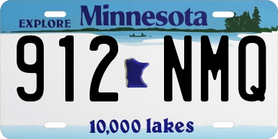 MN license plate 912NMQ