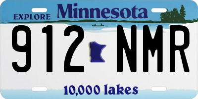 MN license plate 912NMR