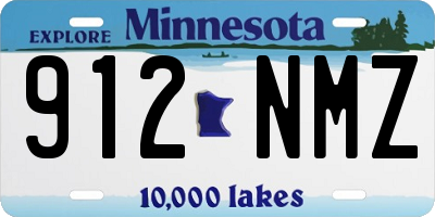 MN license plate 912NMZ