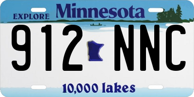 MN license plate 912NNC