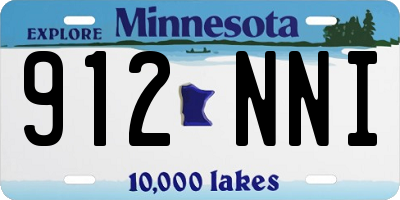 MN license plate 912NNI
