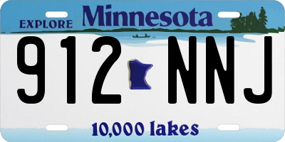 MN license plate 912NNJ