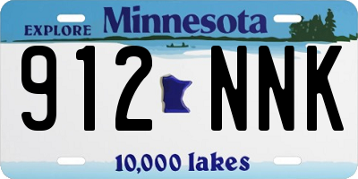 MN license plate 912NNK