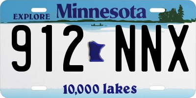 MN license plate 912NNX