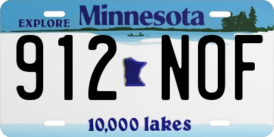MN license plate 912NOF