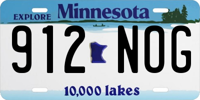 MN license plate 912NOG