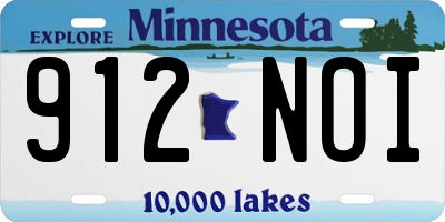 MN license plate 912NOI