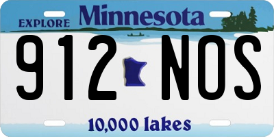 MN license plate 912NOS