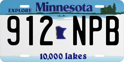 MN license plate 912NPB