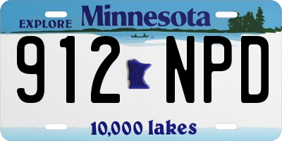 MN license plate 912NPD