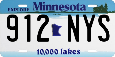 MN license plate 912NYS