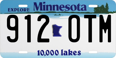MN license plate 912OTM