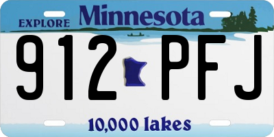 MN license plate 912PFJ