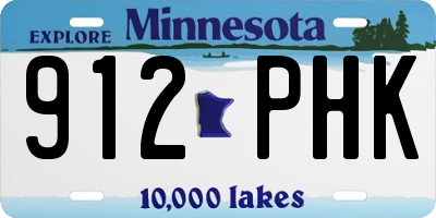 MN license plate 912PHK