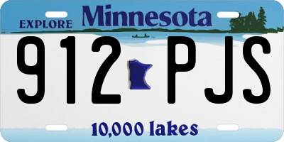 MN license plate 912PJS