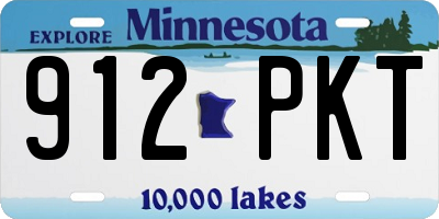 MN license plate 912PKT