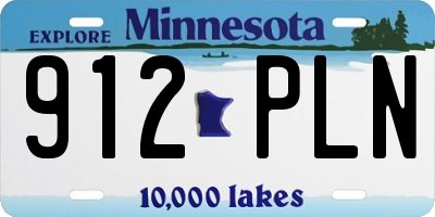 MN license plate 912PLN