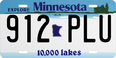 MN license plate 912PLU
