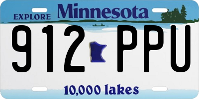 MN license plate 912PPU