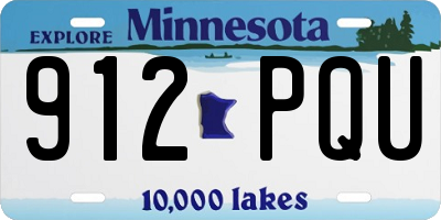 MN license plate 912PQU