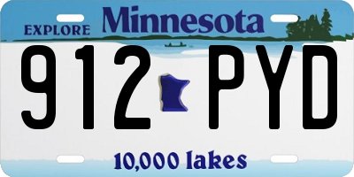 MN license plate 912PYD