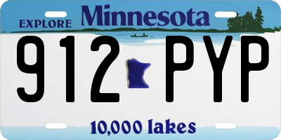 MN license plate 912PYP