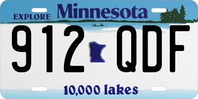 MN license plate 912QDF
