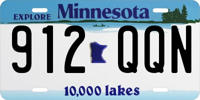 MN license plate 912QQN