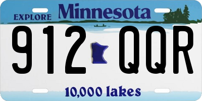 MN license plate 912QQR