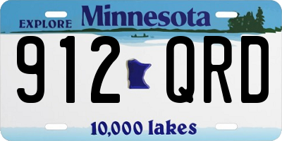 MN license plate 912QRD