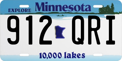 MN license plate 912QRI